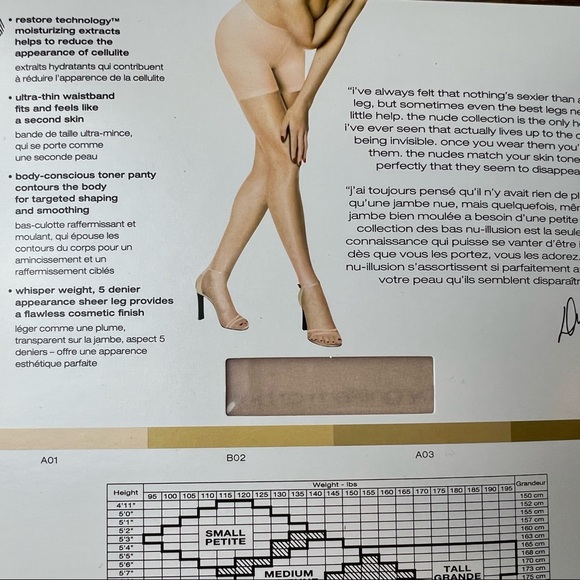 Donna Karan Hosiery 'The Nudes' Pantyhose Color Tone A01 Size Small 3 Pairs NEW. - Picture 6 of 9